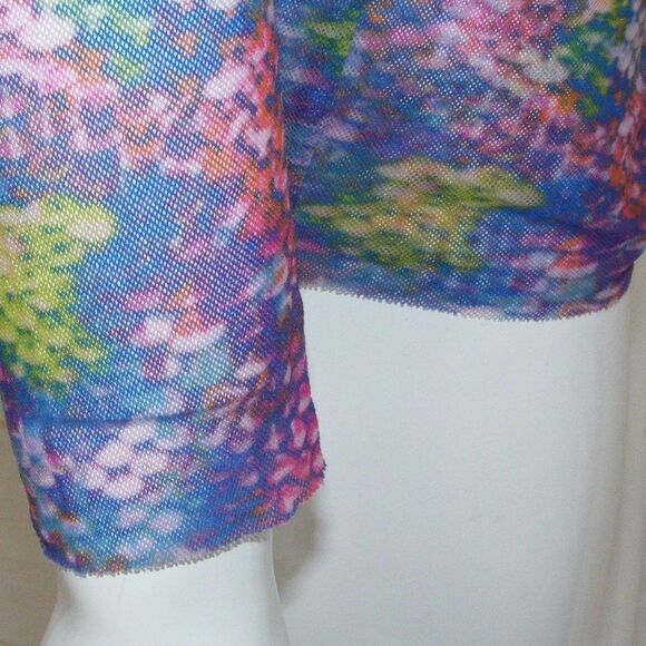 BLACK SAKS FIFTH AVE Python Tunic, XXS, Nylon Mesh, Rainbow Snakeskin - Picture 7 of 12